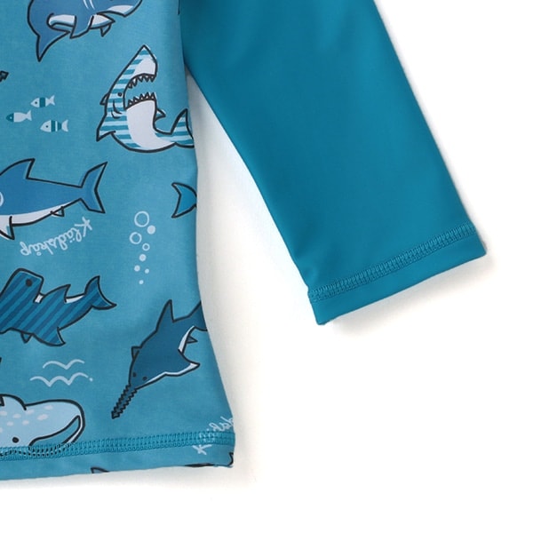 Narumiya Online ナルミヤ オンラインの公式通販サイトuvケア サメ柄ラッシュガード Swim S 80 90 ライト ブルー キッズ