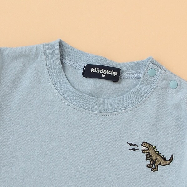 ★恐竜バックプリント半袖Tシャツ