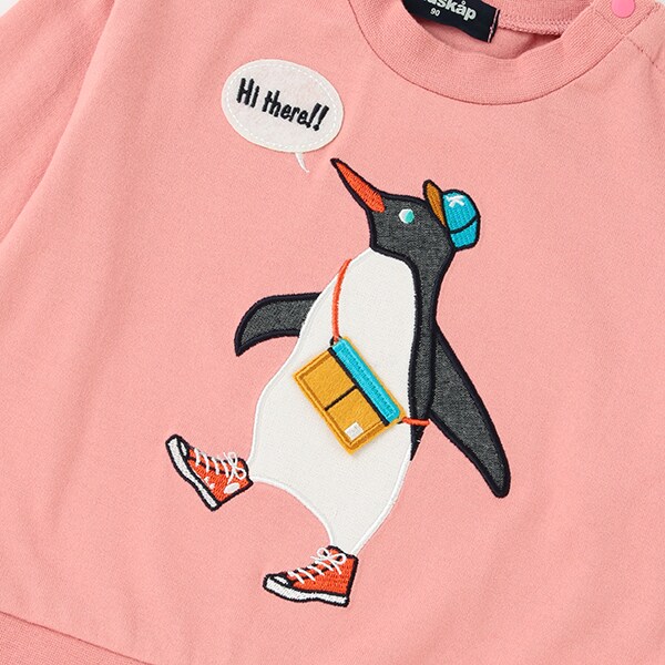 ペンギン裾レイヤード風長袖Tシャツ
