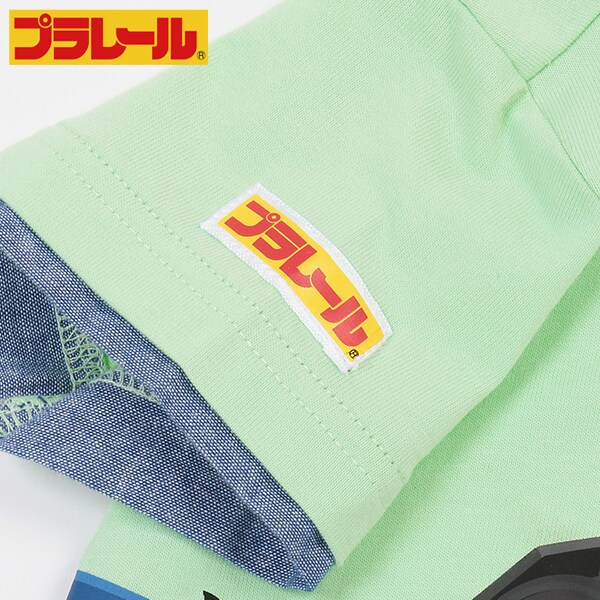 プラレール】3車種半袖Tシャツ(80cm ライト グリーン): キッズ