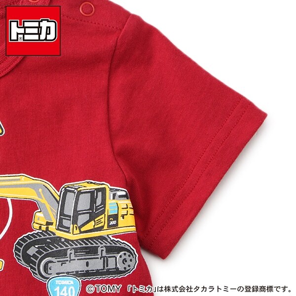 Narumiya Online ナルミヤ オンラインの公式通販サイト トミカコラボ 働く車集合tシャツ 80 赤 キッズ