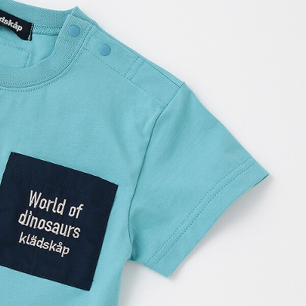 【販路限定商品】恐竜刺しゅうポケット半袖Tシャツ