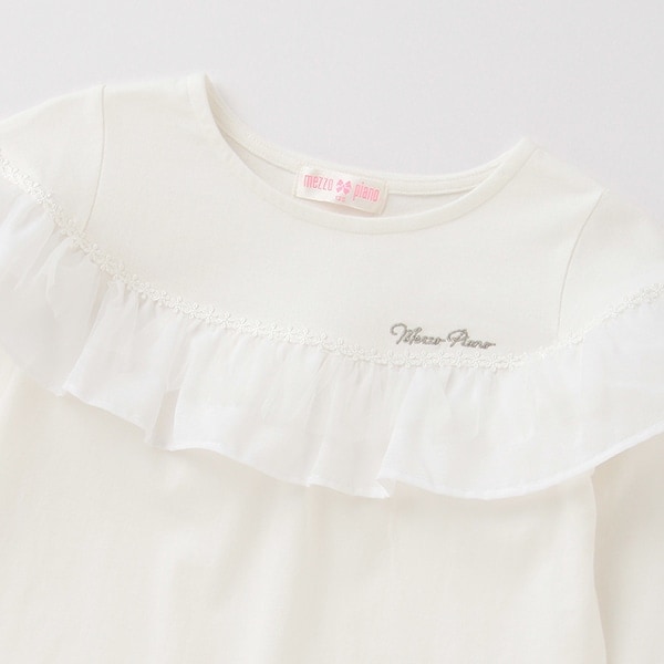 切り替えフリルTシャツ(90 白): キッズ - ナルミヤ オンライン公式サイト