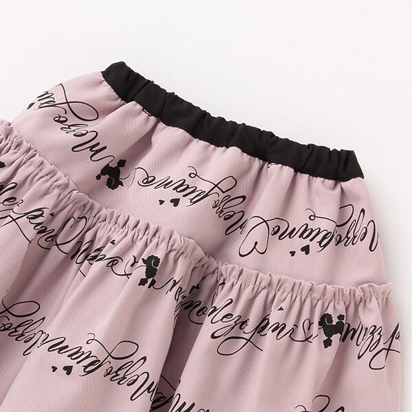 プードルロゴ柄スカート(100cm 黒): キッズ - ナルミヤ オンライン公式