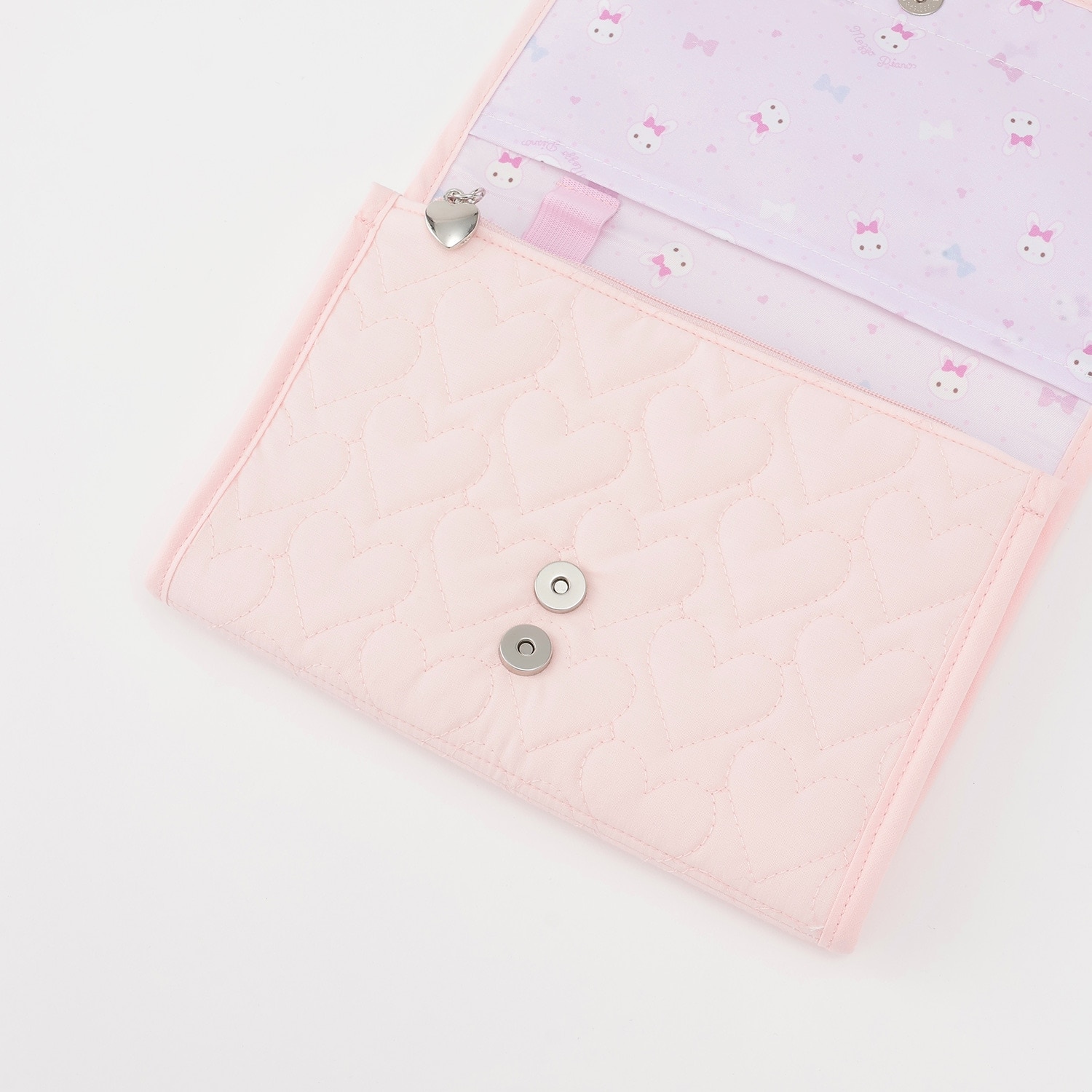 メゾピアノママ】ウサギアップリケ母子手帳マルチケース(F ライト