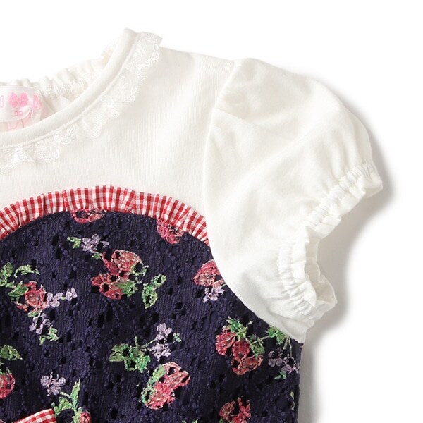 【NyaNya／LUCKY BABY】イチゴワンピース+レースロングジレセット 楽天市場】いちご イチゴ（ワンピース｜キッズファッション