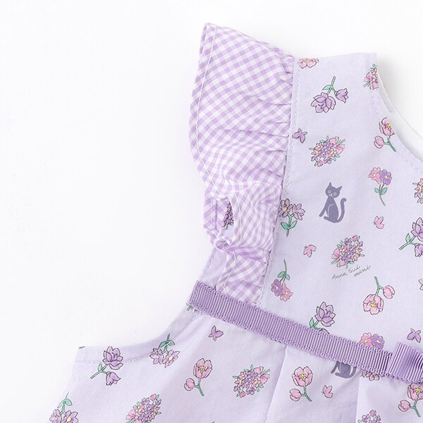 ANNA SUI mini フラワープリントドレス XL フラワーリース柄布帛ワンピース 7151356 | ANNA SUI