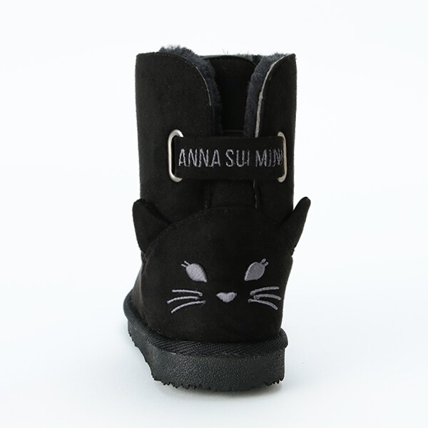 ANNA SUI mini 猫刺しゅうムートンブーツ　19cm