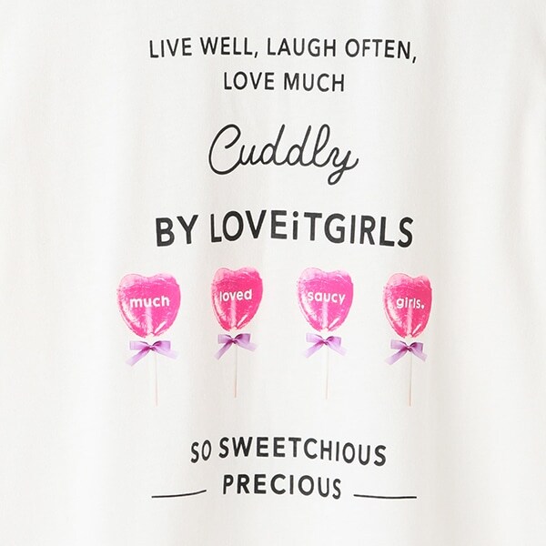 肩スリットキャンディ長袖Tシャツ(120cm オフ ホワイト): ジュニア  