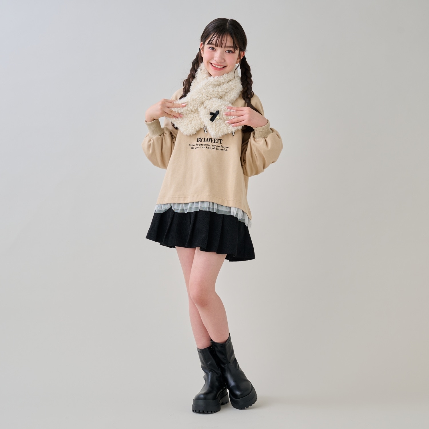 厚底ショートブーツ(22cm 黒): ジュニア - ナルミヤ オンライン公式サイト