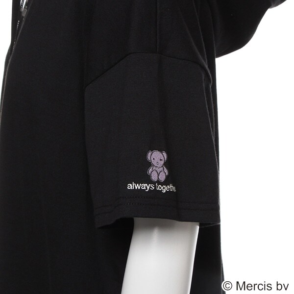 Narumiya Online ナルミヤ オンラインの公式通販サイト ミッフィー チェリー刺しゅうバックプリントパーカーワンピース S 140 黒 ジュニア