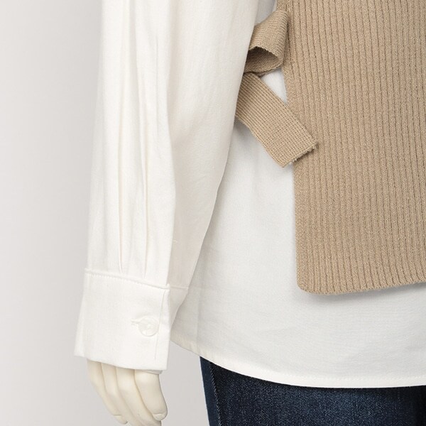 Narumiya Online ナルミヤ オンラインの公式通販サイトロングニットベスト ブラウスセット F 黒 ジュニア