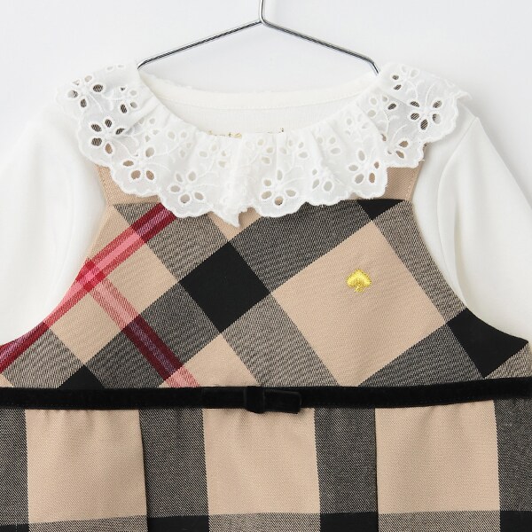 kate spade チェック柄ジャケットと黒スカートセット トドラー チェックニットスカート(SS(90-100cm) 黒): キッズ