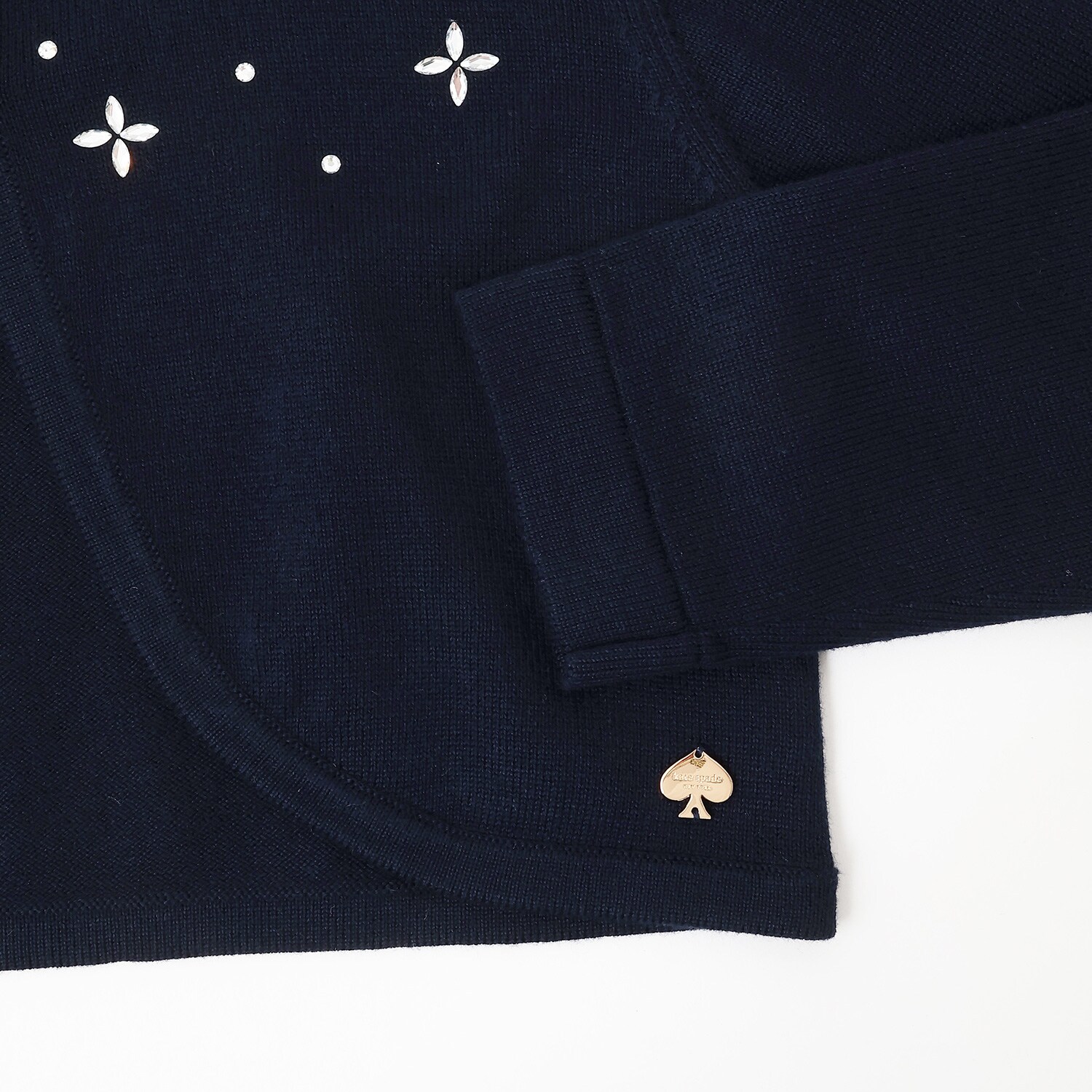 kate spade ニットボレロ（120㎝） ビジューニットボレロ(S(110-120cm) 紺): キッズ - ナルミヤ