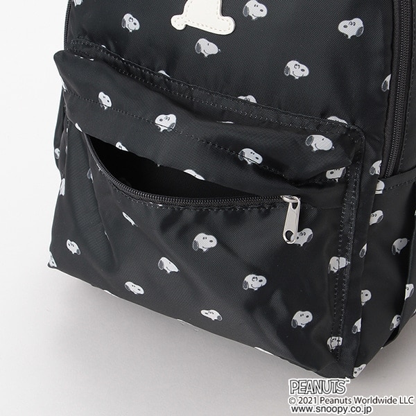 新品 スヌーピー リュック 黒 コラボ 収納 ブラック ノートパソコン