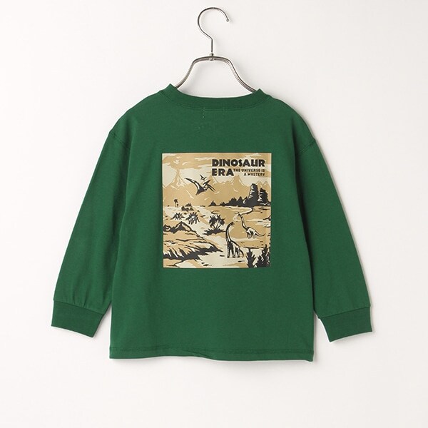 DINASAURバックプリント長袖Tシャツ
