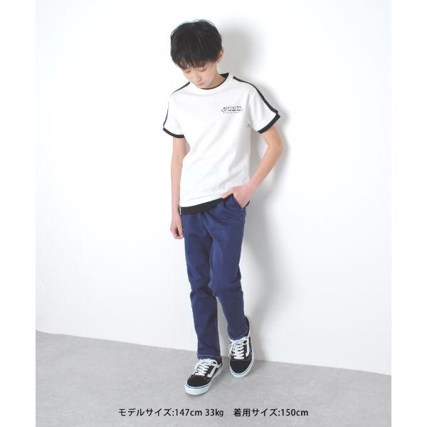 Ｗフェイス・袖ライン半袖Ｔシャツ