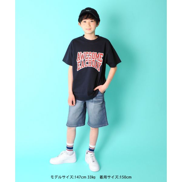天竺・ドロップショルダーアソートプリント半袖Tシャツ