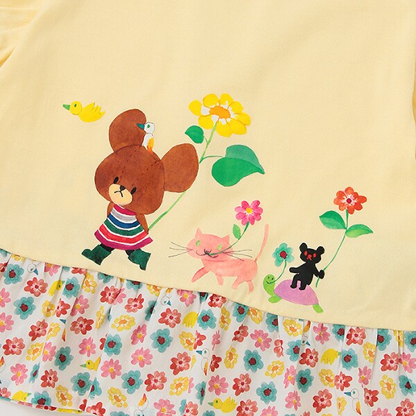 くまのがっこう】半袖チュニック(80cm 白): キッズ ナルミヤ オンライン公式サイト