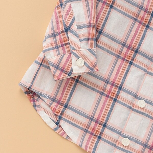 Narumiya Online ナルミヤ オンラインの公式通販サイト電車マドラスチェックシャツ 90 オフ ホワイト キッズ