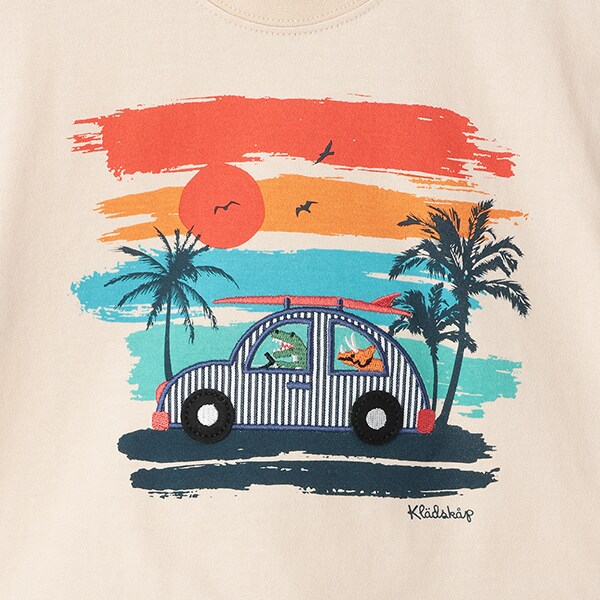 サンセットカー半袖Tシャツ(80cm ベージュ): キッズ - ナルミヤ