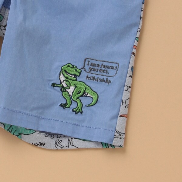 前後切り替え恐竜柄ハーフパンツ