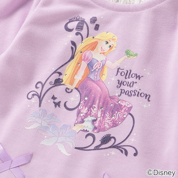Narumiya Online ナルミヤ オンラインの公式通販サイト Disney Princess ラプンツェル デザイン 後ろチュール切り替え Tシャツ 100 ライラック キッズ