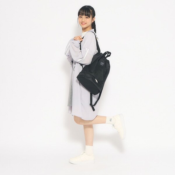 プールグッズ】二重底ナップサック(F オフホワイト(003