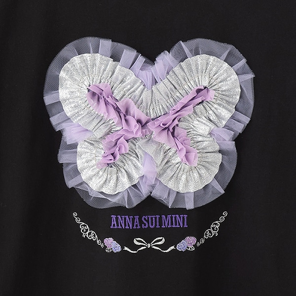 ANNA SUI キッズ ジャケット 黒 蝶の刺繍サイズL