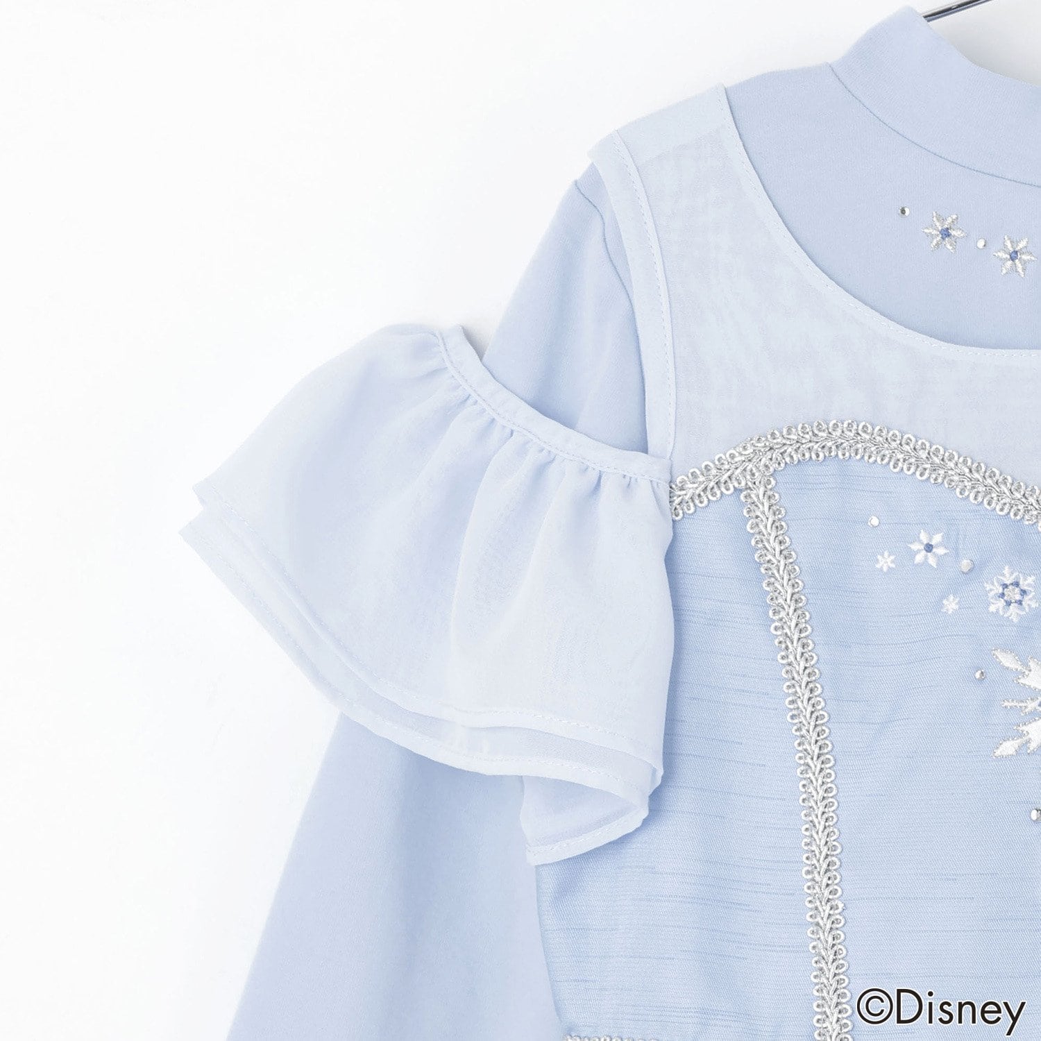 Disney】エルサ/なりきり風ワンピース＋ハイネック長袖Tシャツ(S(100