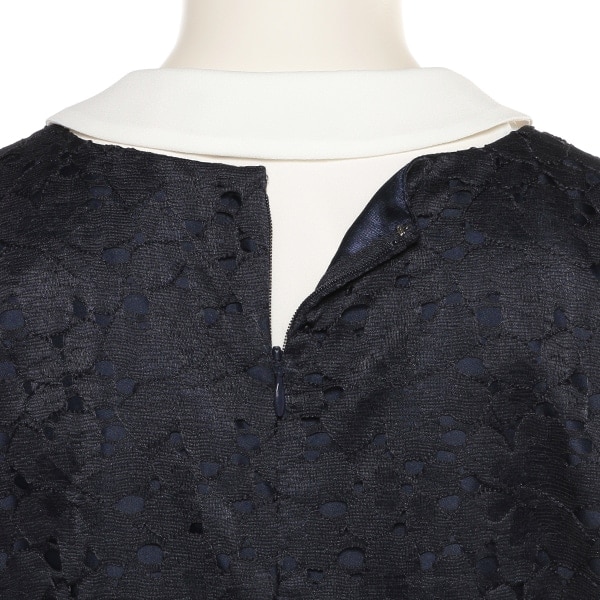 Narumiya Online ナルミヤ オンラインの公式通販サイト 4泊5日 ポンポネットジュニア パーティー レンタル品 レースワンピース ブラウス パニエ3点セットランクa M 150 紺 ジュニア