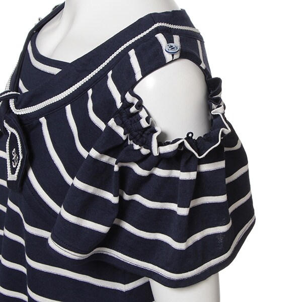 Narumiya Online ナルミヤ オンラインの公式通販サイトマリンボーダーワンピース S 140 紺 ジュニア