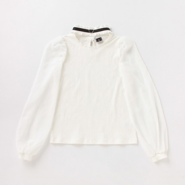 【Melteen】 シアースリーブ長袖Tシャツ