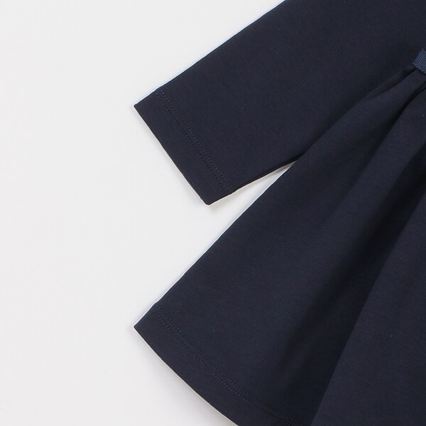 bi color onepiece（navy）　ミヌエール 日本製】ねじりデザインワンピース（ミドルワンピース） | COUP