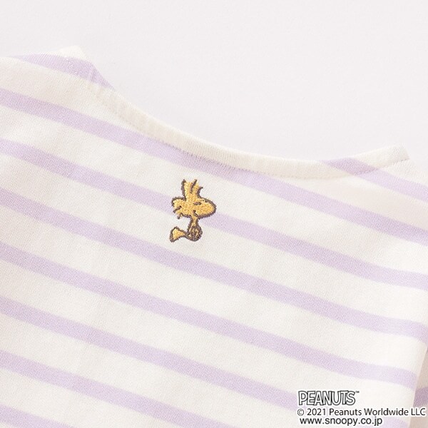 【PEANUTSコラボ】 裾チュールつきボーダーTシャツ