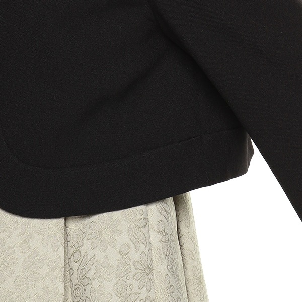 ジャカードリボンOP+衿つきJKセット(110cm ベージュ): キッズ