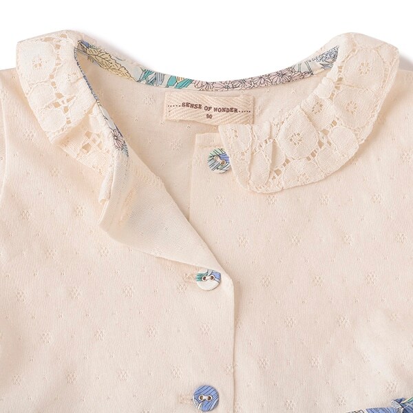 Narumiya Online ナルミヤ オンラインの公式通販サイトオーガニックコットン Angelicagarlaワンピース 日本製 80 ブルー キッズ