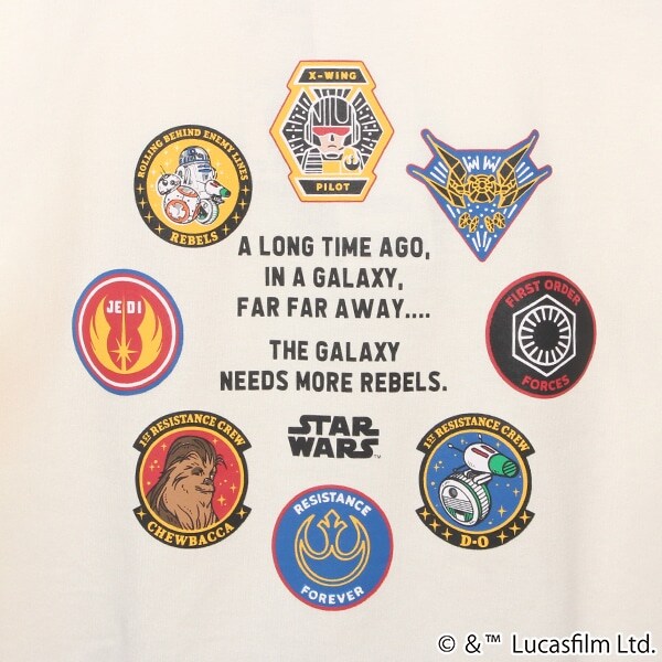 【STAR WARS】 ワッペンサークルデザインTシャツ