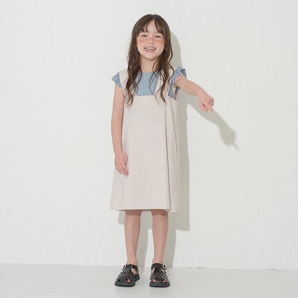 3wayジレワンピース(M(110-120) アイボリー): キッズ - ナルミヤ 3wayジレワンピース(M(110-120) アイボリー): キッズ - ナルミヤ
