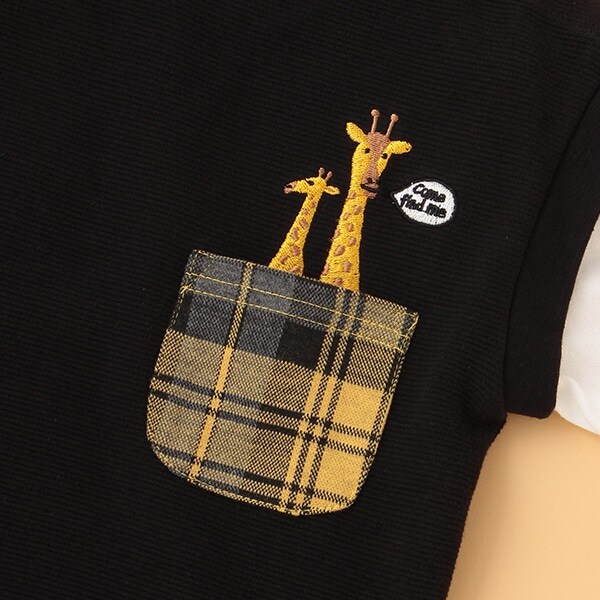 キリンベストレイヤード風長袖Tシャツ(90cm 黒): キッズ - ナルミヤ 