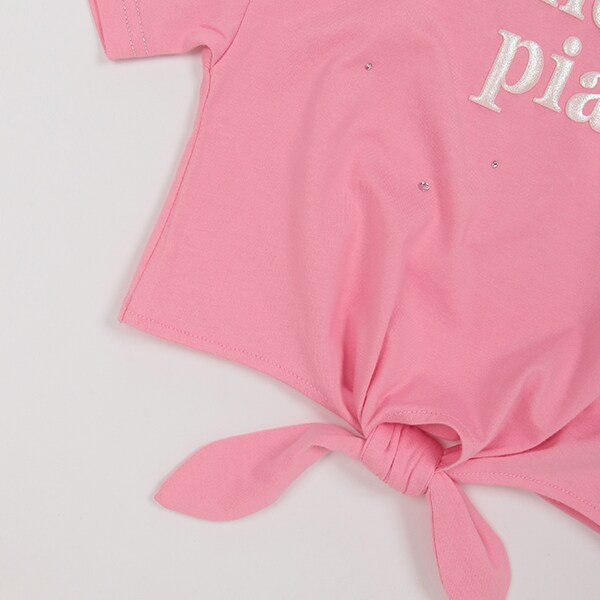 🎀Treat Girl's rhinestone T-shirts🎀 Pink × silver White