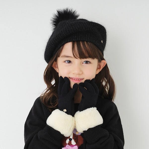 フェイクファー手袋(M 黒): キッズ - ナルミヤ オンライン公式サイト