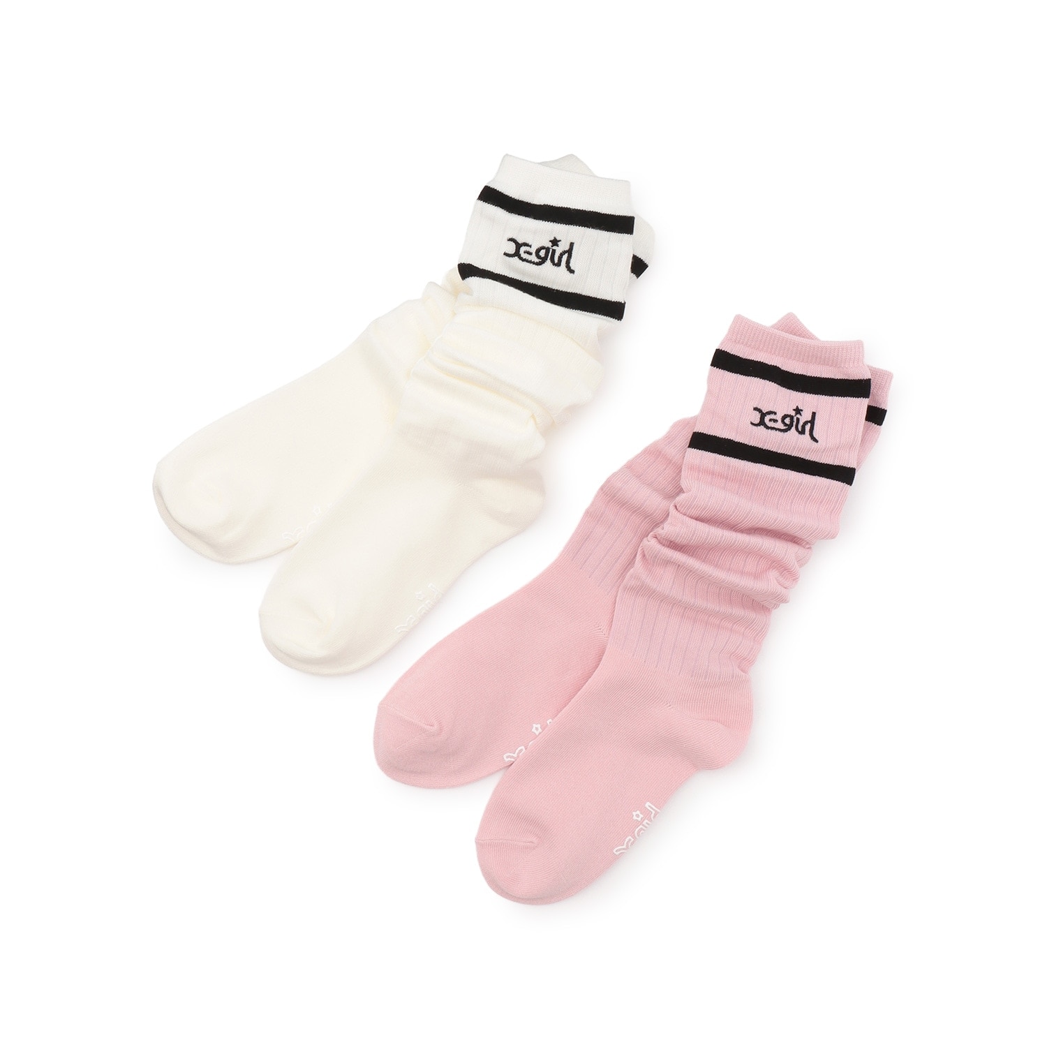 ラインロゴルーズソックス(13-15cm オフ ホワイト): キッズ - ナルミヤ