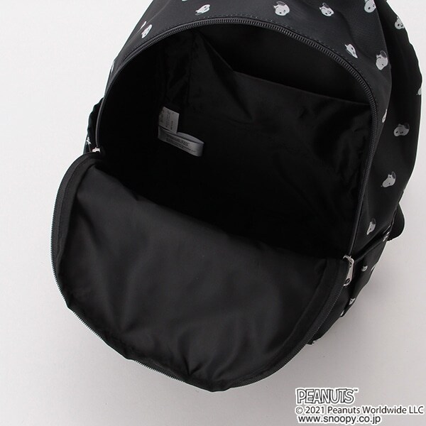 Narumiya Online ナルミヤ オンラインの公式通販サイト Peanutsコラボ スヌーピー総柄リュック S 黒 キッズ