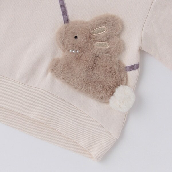 ウサギポシェットトレーナー(80cm ラベンダー): キッズ - ナルミヤ