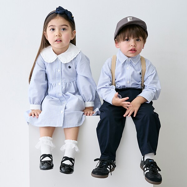 POLO BCS】シャツワンピース(80cm ライト ピンク): キッズ