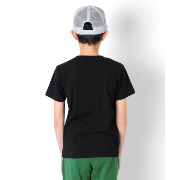 天竺・縦ロゴプリント半袖Tシャツ