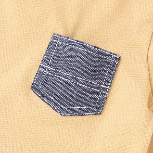 胸ポケット半袖カバーオール
