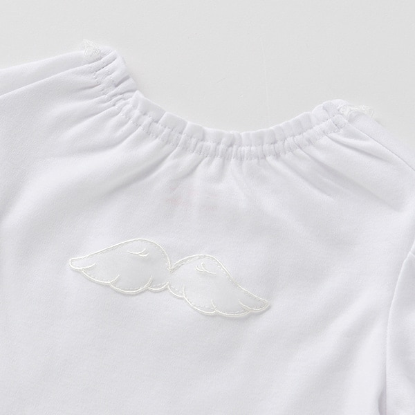 NARUMIYA ONLINE｜ナルミヤ オンラインの公式通販サイト袖リボン天使の羽Tシャツ(80 オフ ホワイト): ベビー