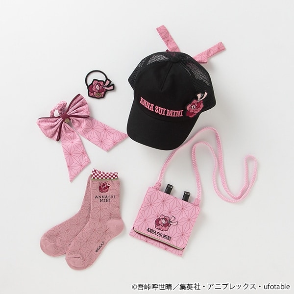 鬼滅の刃】 竈門禰豆子メッシュ切り替えキャップ(52-56 黒): キッズ 